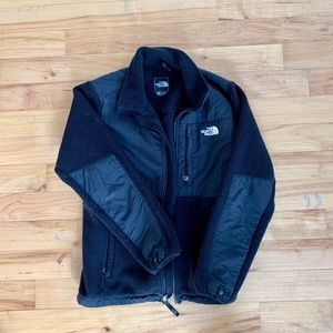 North face fleece black zip up